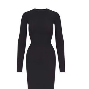 SKIMS Black fits everybody long sleeve dress